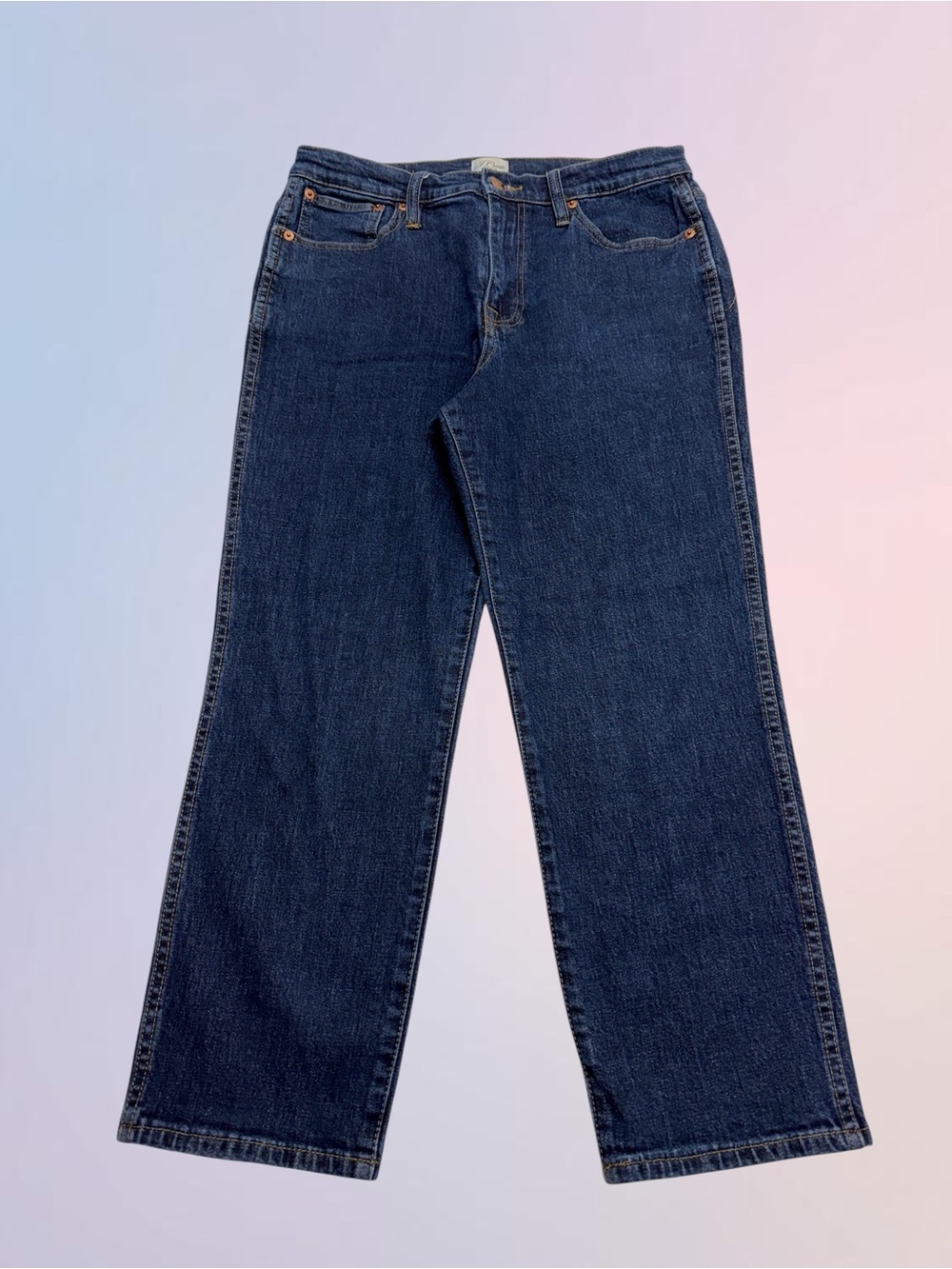 J. CREW DENIM Women’s 29P STRAIGHT LEG CROP Blue Jeans